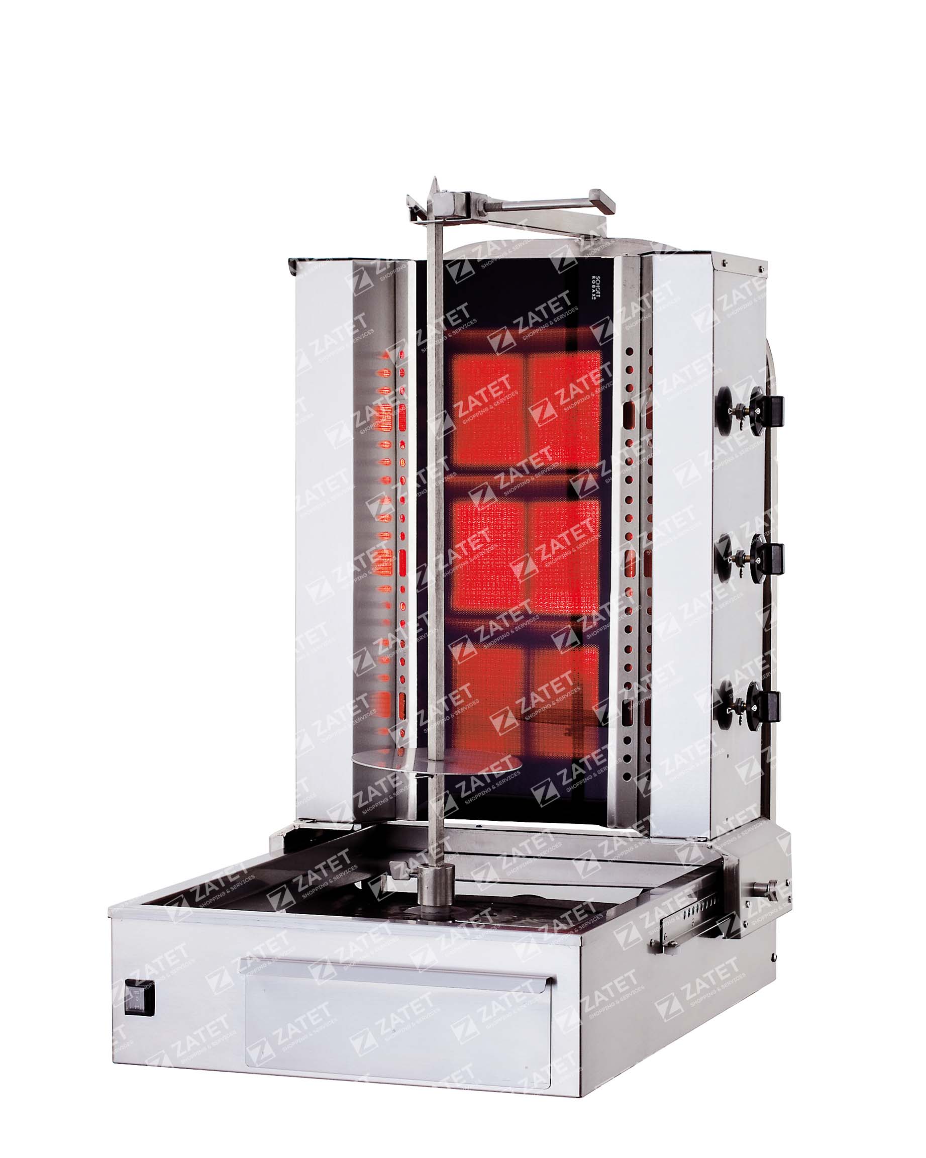 Газовый Аппарат с остеклением для Шаурмы  с нижним двигателем KLG 203-G