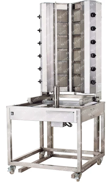 Qaz şawarma maşını - model V - KLG 226-VAD arabası ilə mühərriksiz